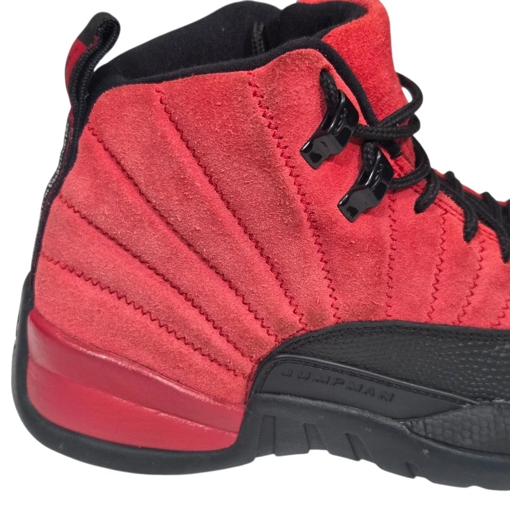 Jordan 12 Retro 2020 Mens 7.5 Red Black‎ Excellent Reverse Flu Game CT8013-602